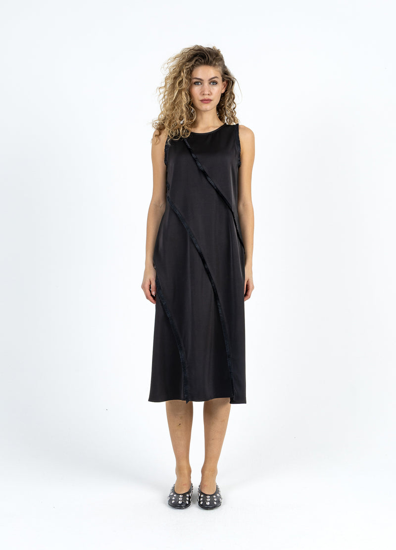 Coster Copenhagen DRESS WITH RAW EDGES Dress Black - 100