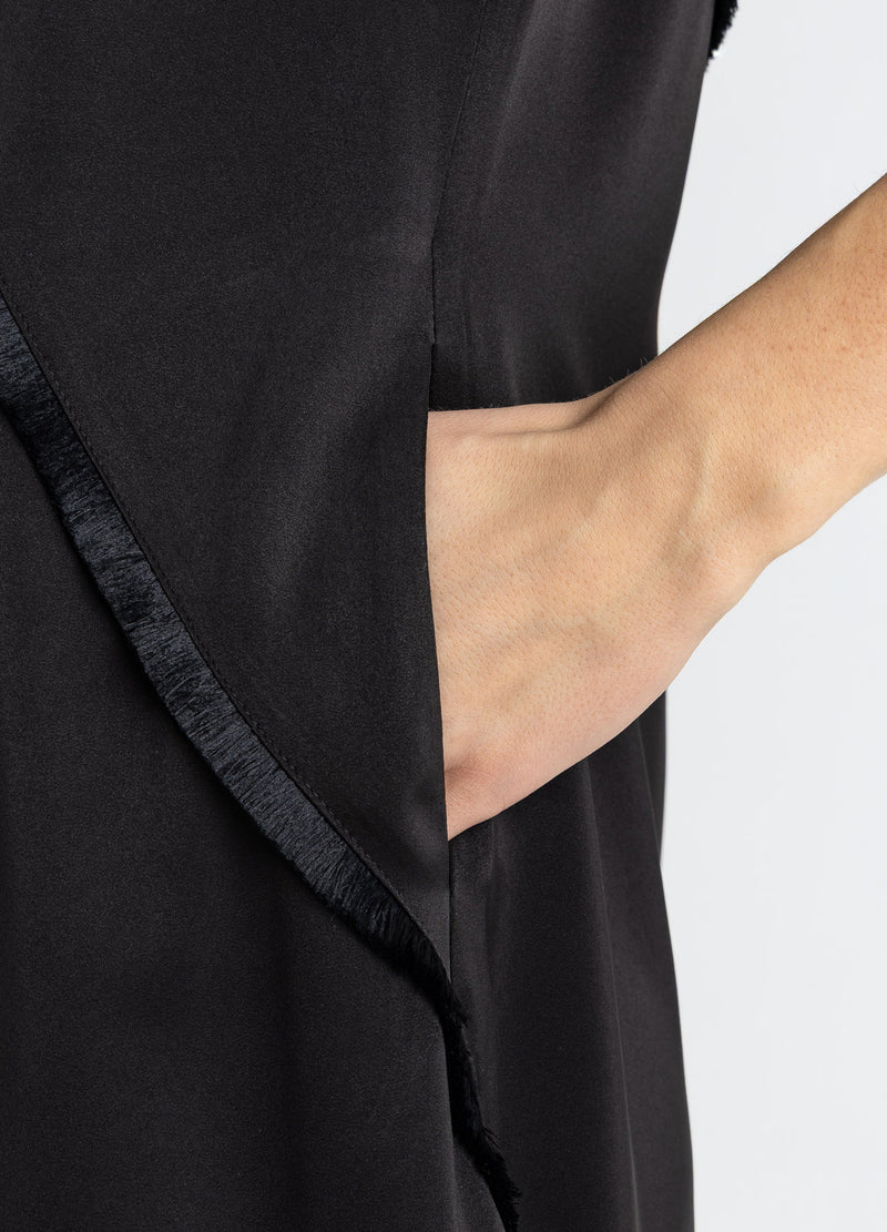 Coster Copenhagen DRESS WITH RAW EDGES Dress Black - 100