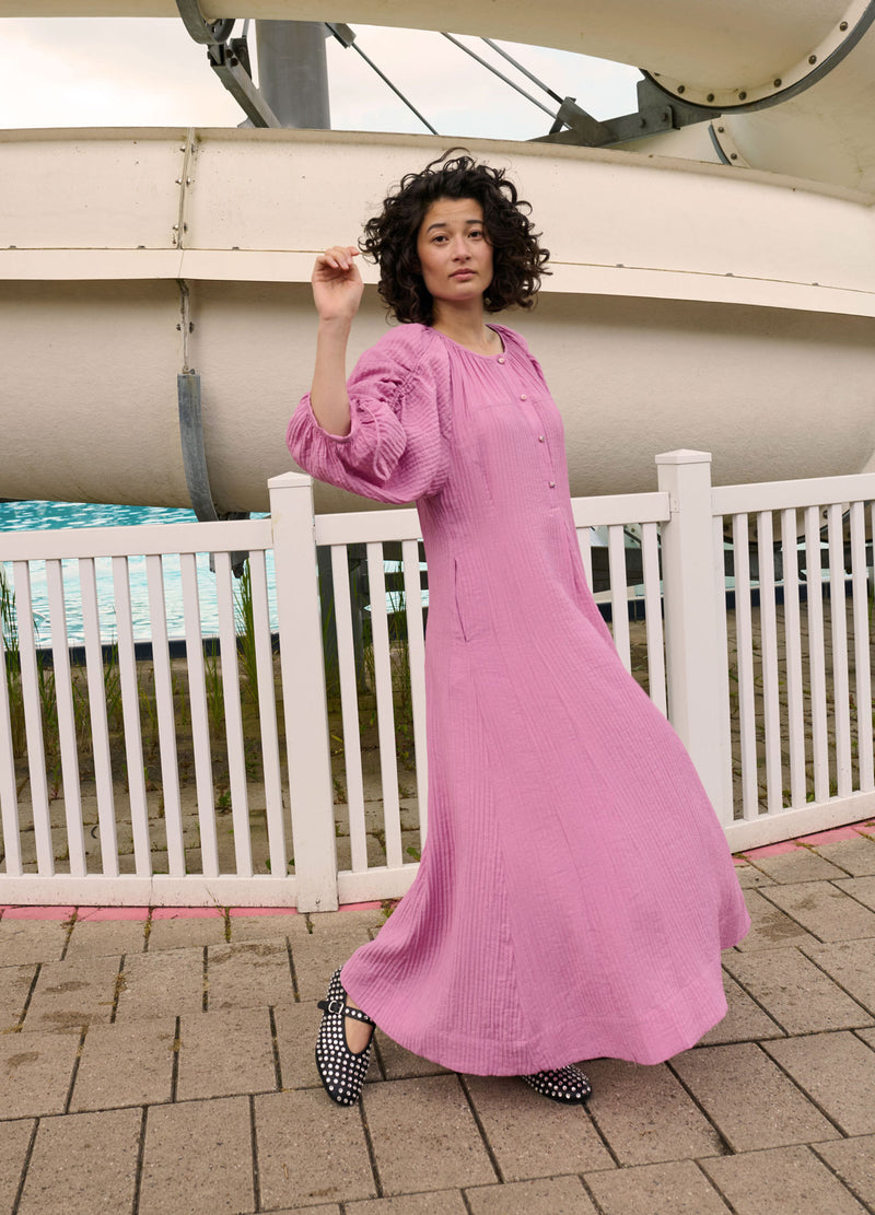 Coster Copenhagen DRESS WITH SLEEVE DETAIL Dress Magenta - 861