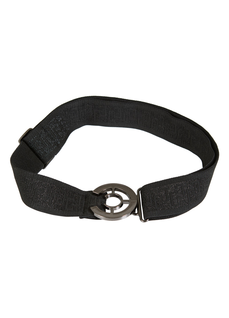 Coster Copenhagen ELASTIC BELT WITH LOGO Accessories Black glitter logo - 988