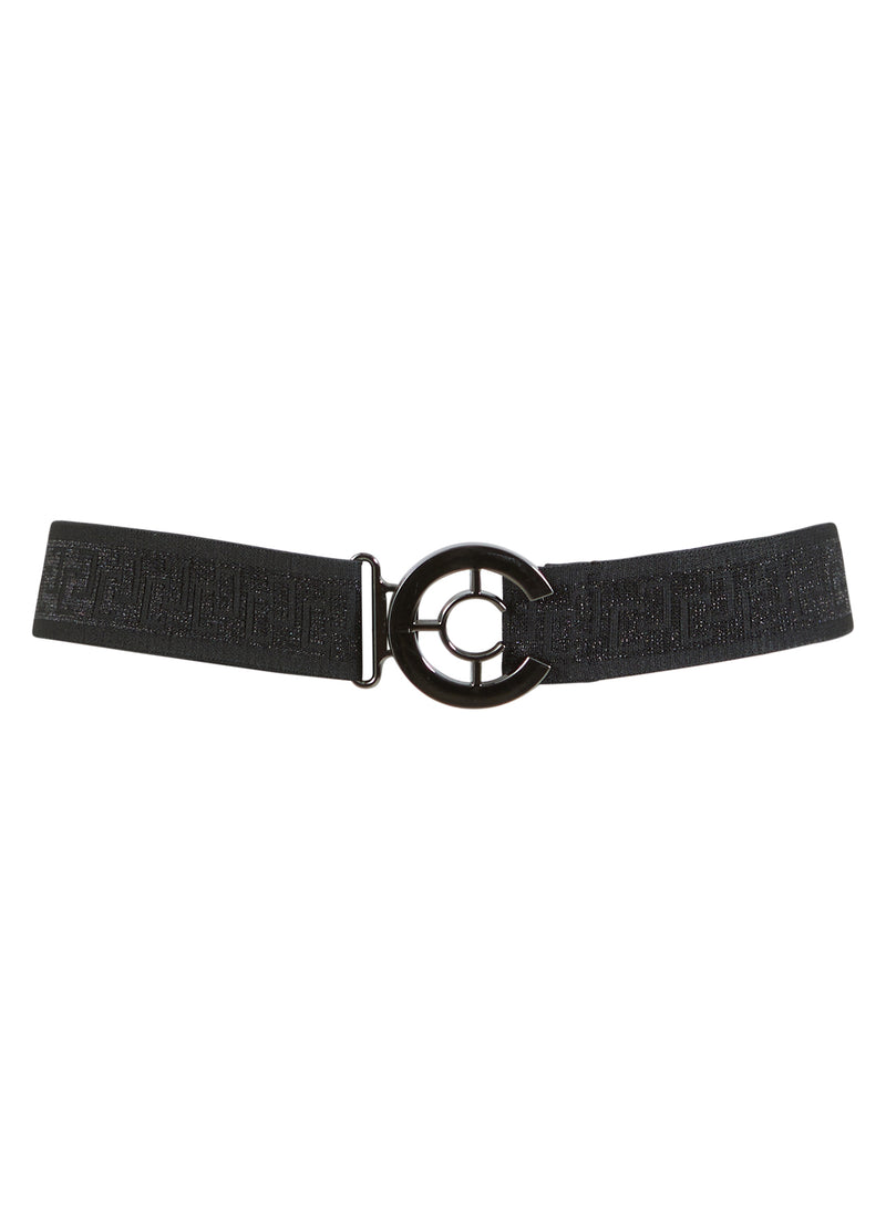 Coster Copenhagen ELASTIC BELT WITH LOGO Accessories Black glitter logo - 988