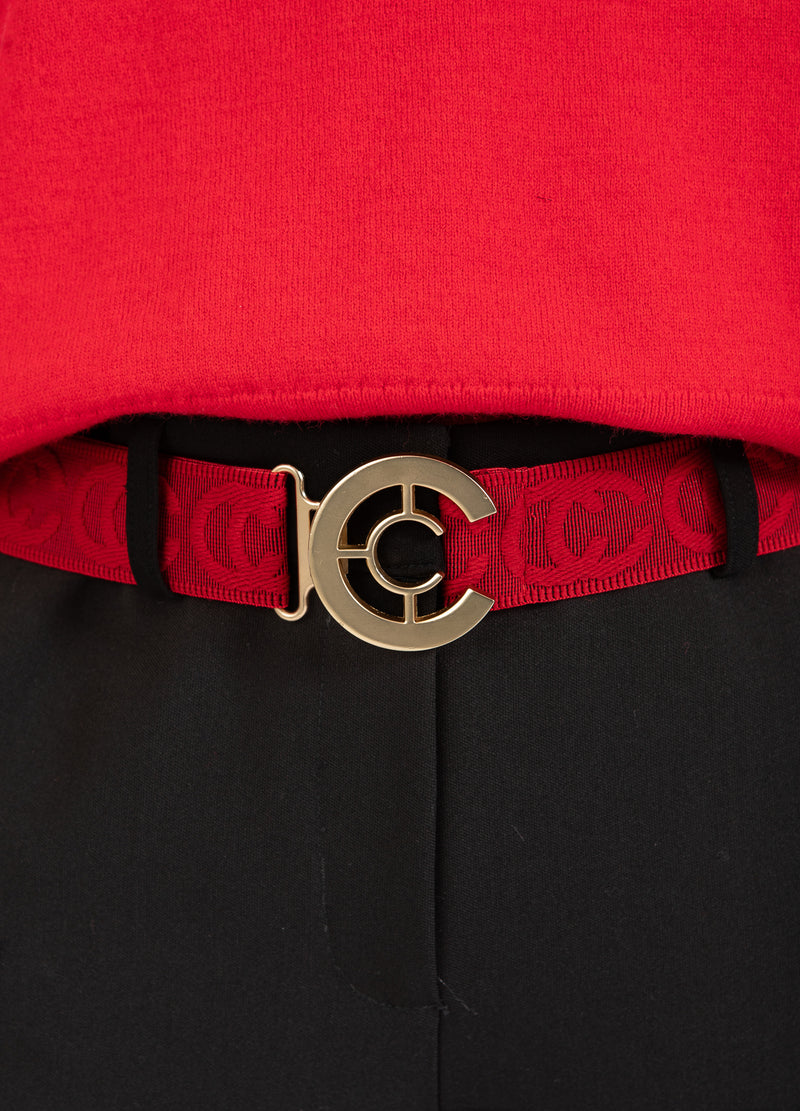 Coster Copenhagen ELASTIC LOGO BELT Accessories Scarlet red - 618