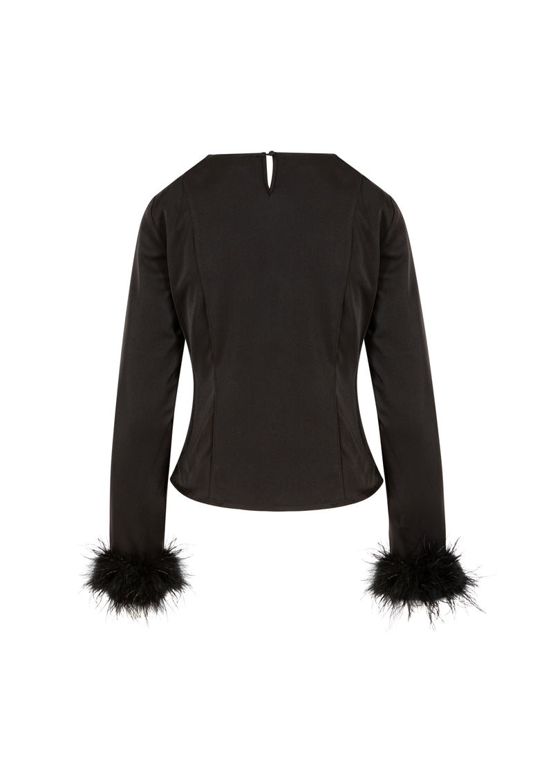 Coster Copenhagen FEATHER SHIRT Shirt/Blouse Black - 100