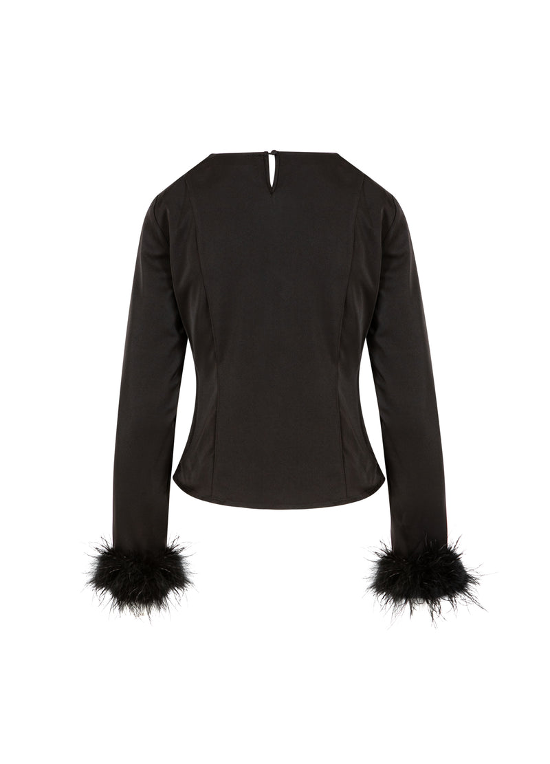 Coster Copenhagen FEATHER SHIRT Shirt/Blouse Black - 100