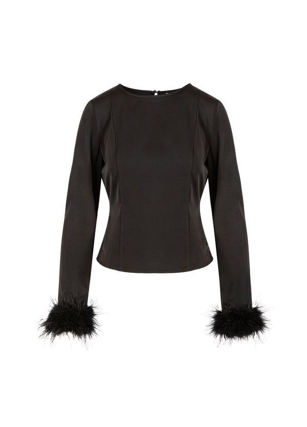 Coster Copenhagen FEATHER SHIRT Shirt/Blouse Black - 100