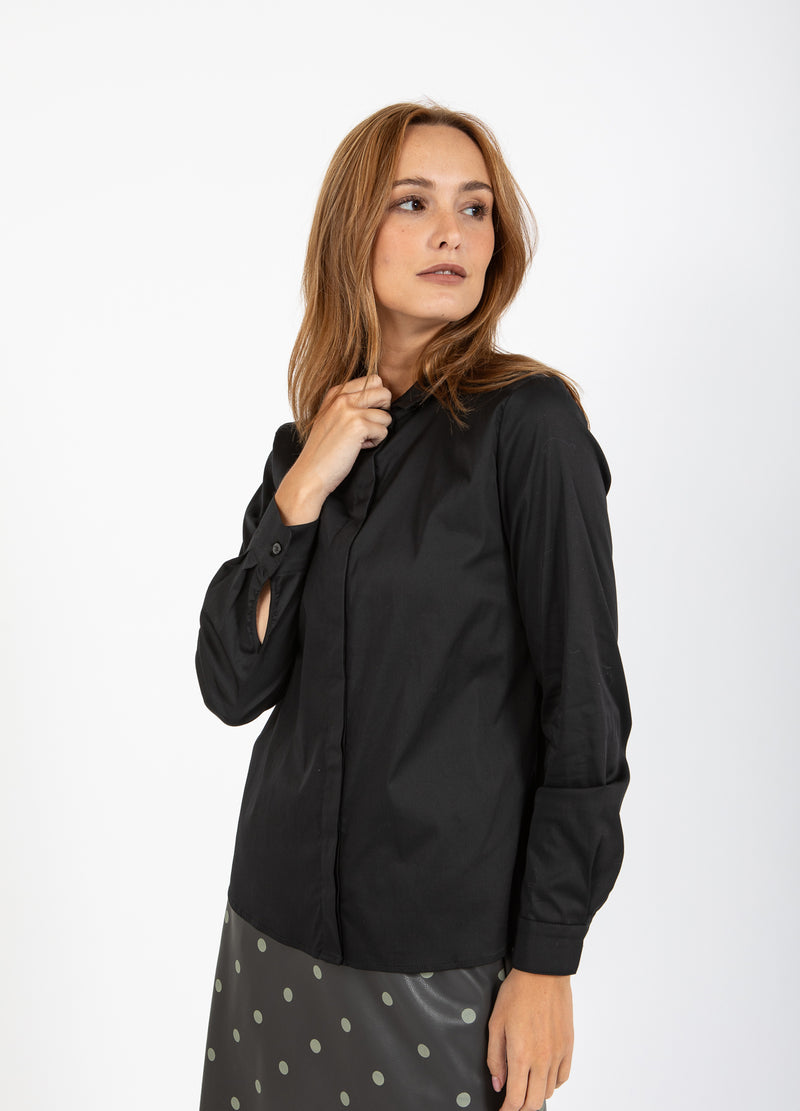 Coster Copenhagen FITTED CLASSIC SHIRT Shirt/Blouse Black - 100