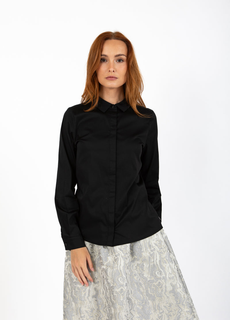 Coster Copenhagen FITTED CLASSIC SHIRT Shirt/Blouse Black - 100