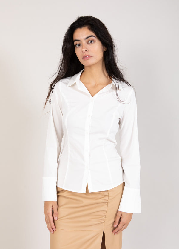 Coster Copenhagen FITTED SHIRT WITH CUFF DETAILS Shirt/Blouse White - 200