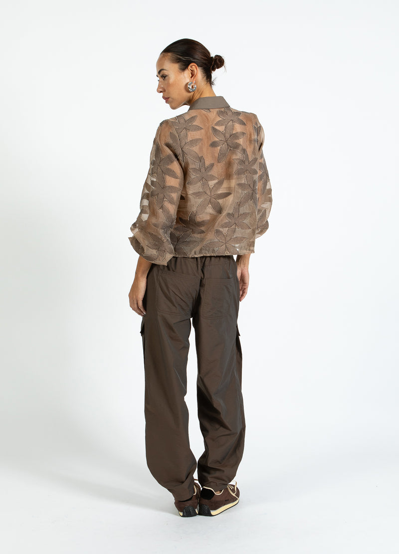 Coster Copenhagen FLOWER STRUCTURE SHIRT Shirt/Blouse Taupe sand - 393