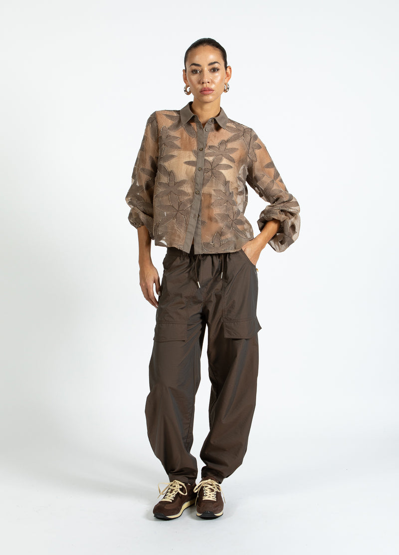 Coster Copenhagen FLOWER STRUCTURE SHIRT Shirt/Blouse Taupe sand - 393