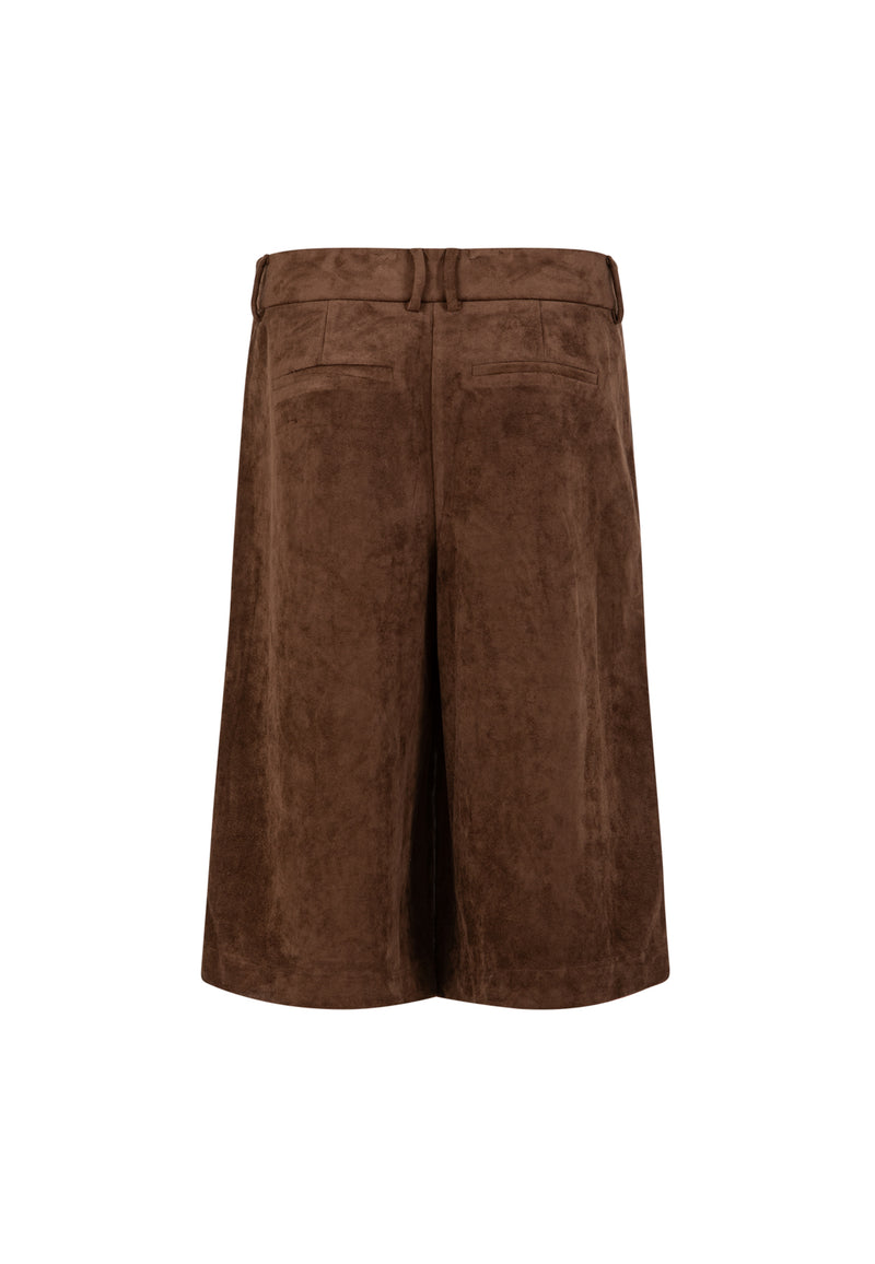 Coster Copenhagen Faux suede shorts Pants Dark Brown - 335
