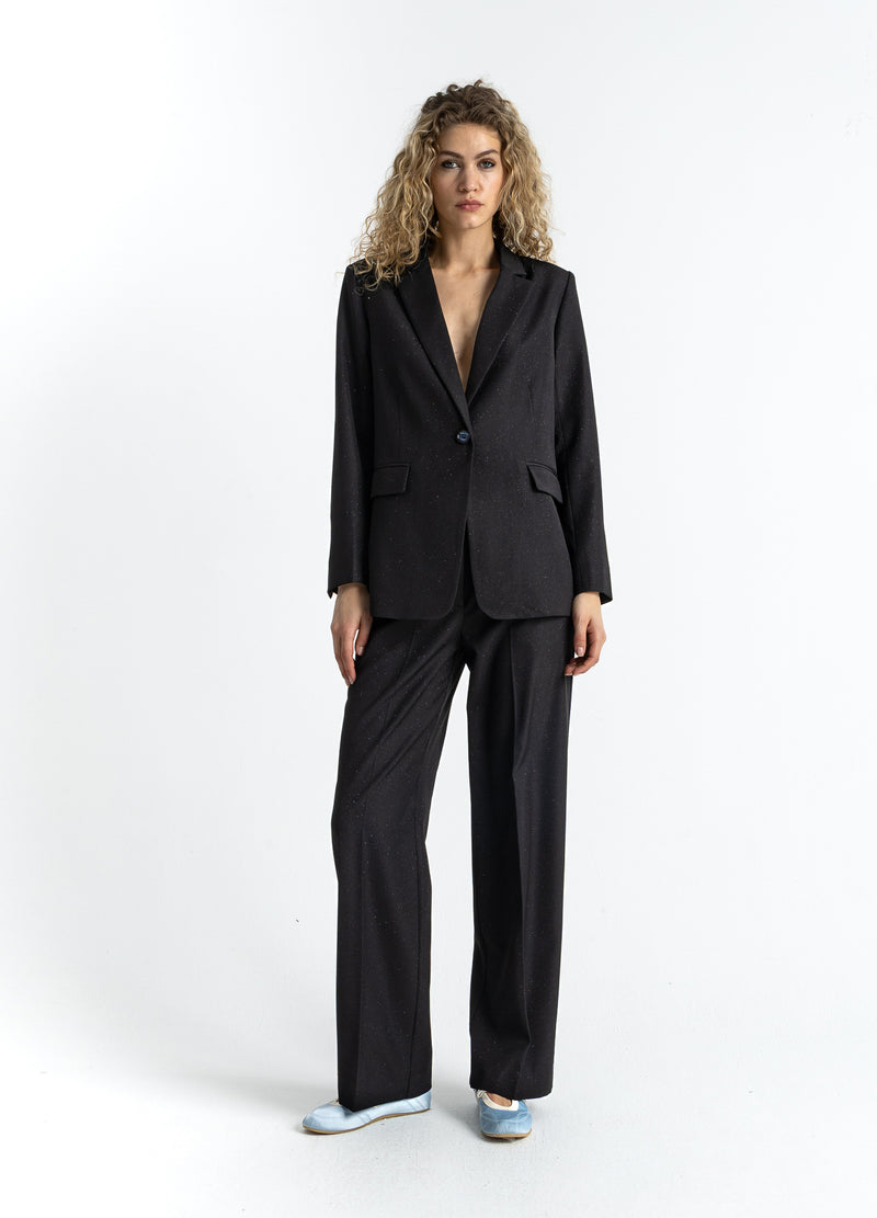 Coster Copenhagen GLITTER PANTS - PETRA FIT Pants Black - 100