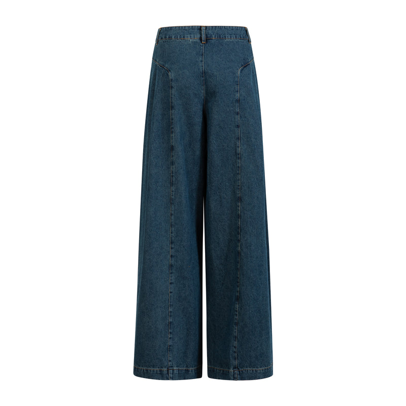 Coster Copenhagen HIGH WAISTED DENIM PANTS - ANNA FIT Pants Dark Blue Denim - 571