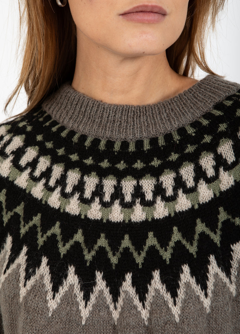 Coster Copenhagen ICELANDIC KNIT Knitwear Volcanic grey - 188