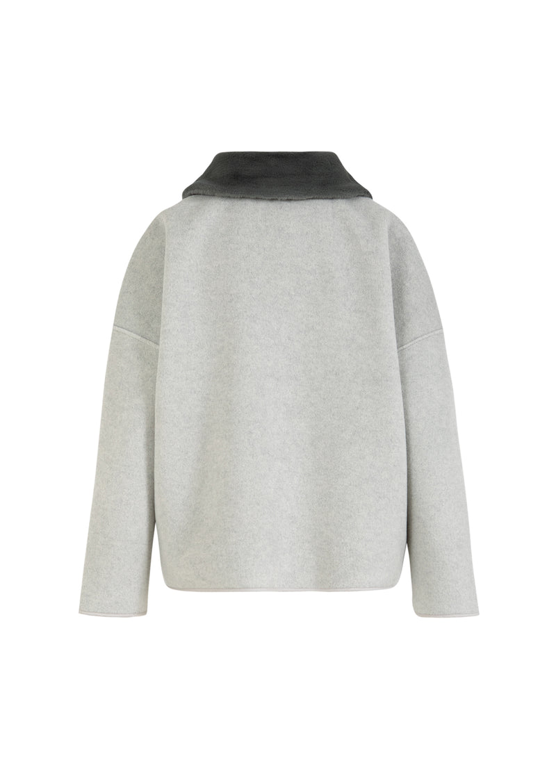 Coster Copenhagen JACKET WITH FUR COLLAR Outerwear Dove grey - 155