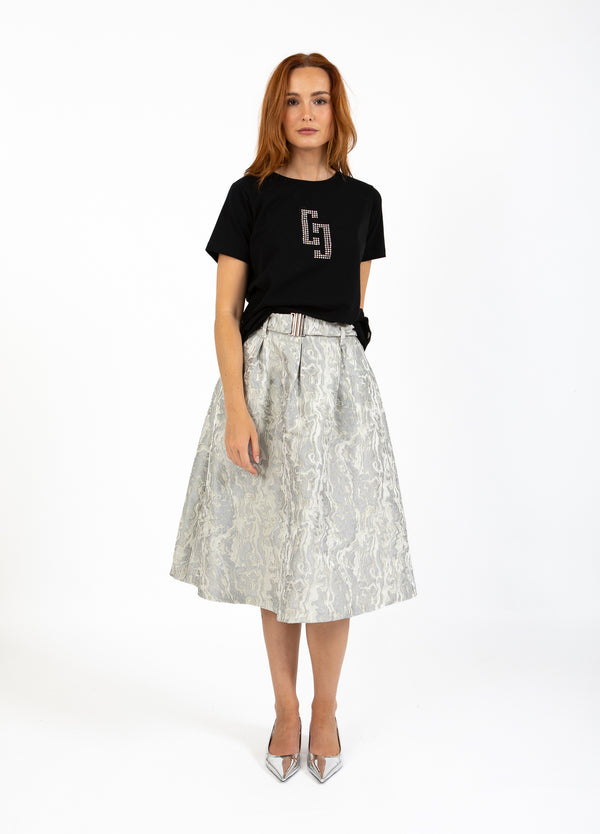 Coster Copenhagen JACQUARD SKIRT Skirt Silver grey - 162