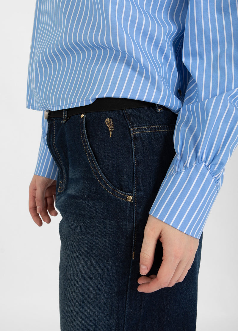 Coster Copenhagen JEANS WITH WIDE LEGS - PETRA FIT Pants Dark Blue Denim - 571