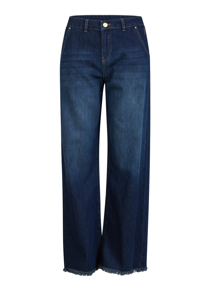 Coster Copenhagen JEANS WITH WIDE LEGS - PETRA FIT Pants Dark Blue Denim - 571