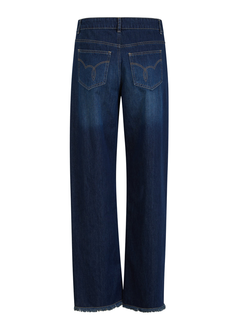 Coster Copenhagen JEANS WITH WIDE LEGS - PETRA FIT Pants Dark Blue Denim - 571