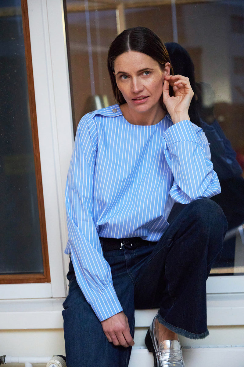 Coster Copenhagen JEANS WITH WIDE LEGS - PETRA FIT Pants Dark Blue Denim - 571