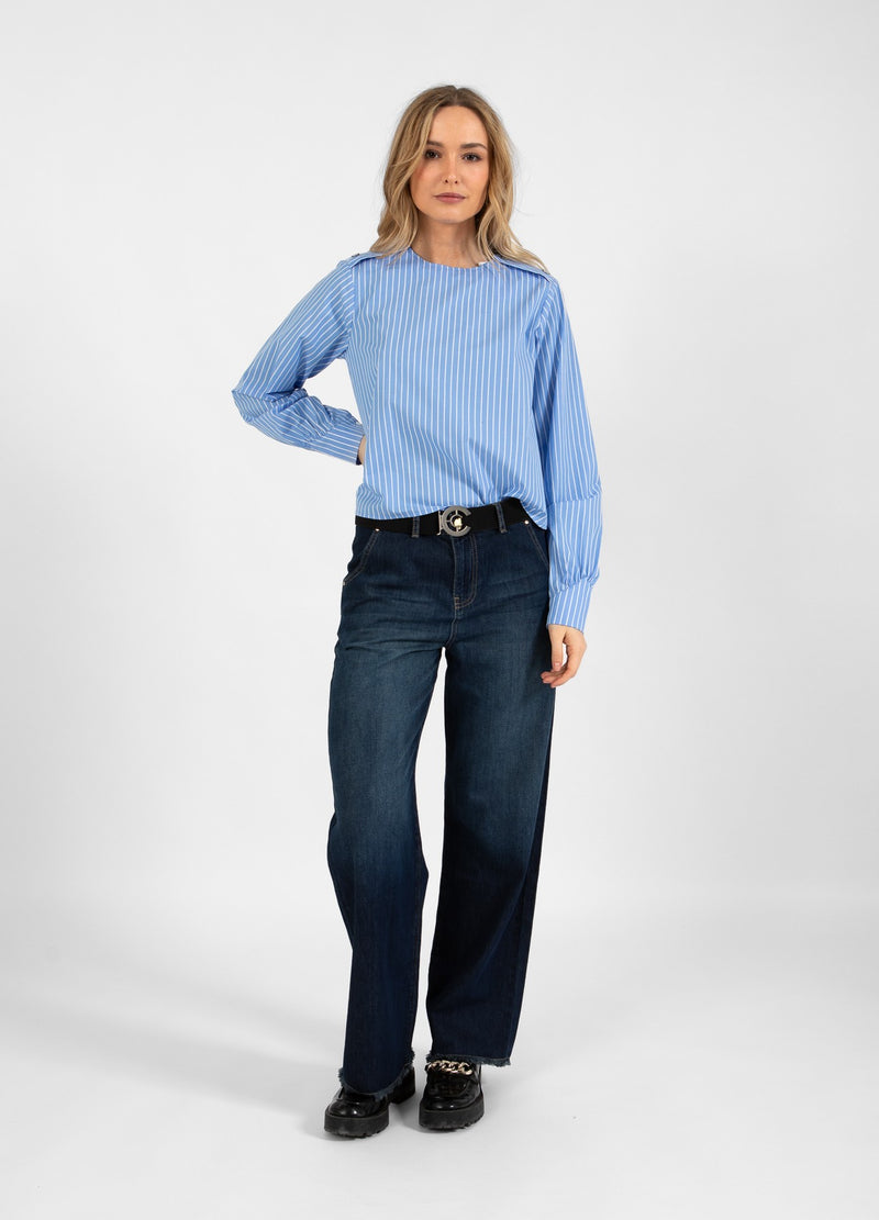 Coster Copenhagen JEANS WITH WIDE LEGS - PETRA FIT Pants Dark Blue Denim - 571