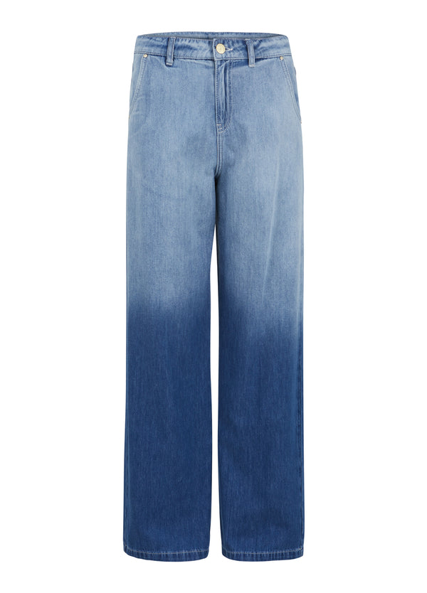 Coster Copenhagen JEANS WITH WIDE LEGS AND PRESS FOLD - PETRA FIT Pants Denim fade - 589