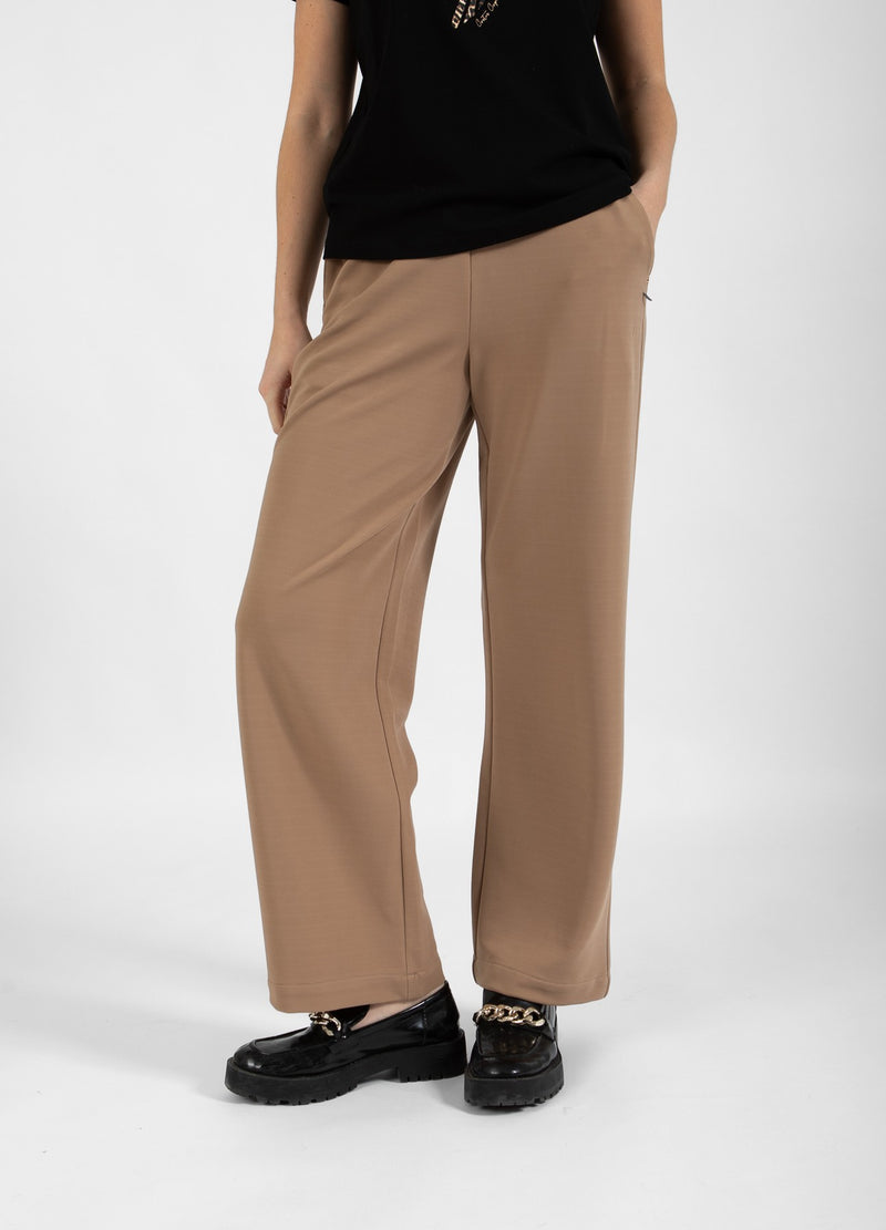 Coster Copenhagen JERSEY PANTS - SILLE FIT Pants Dark Brown - 335