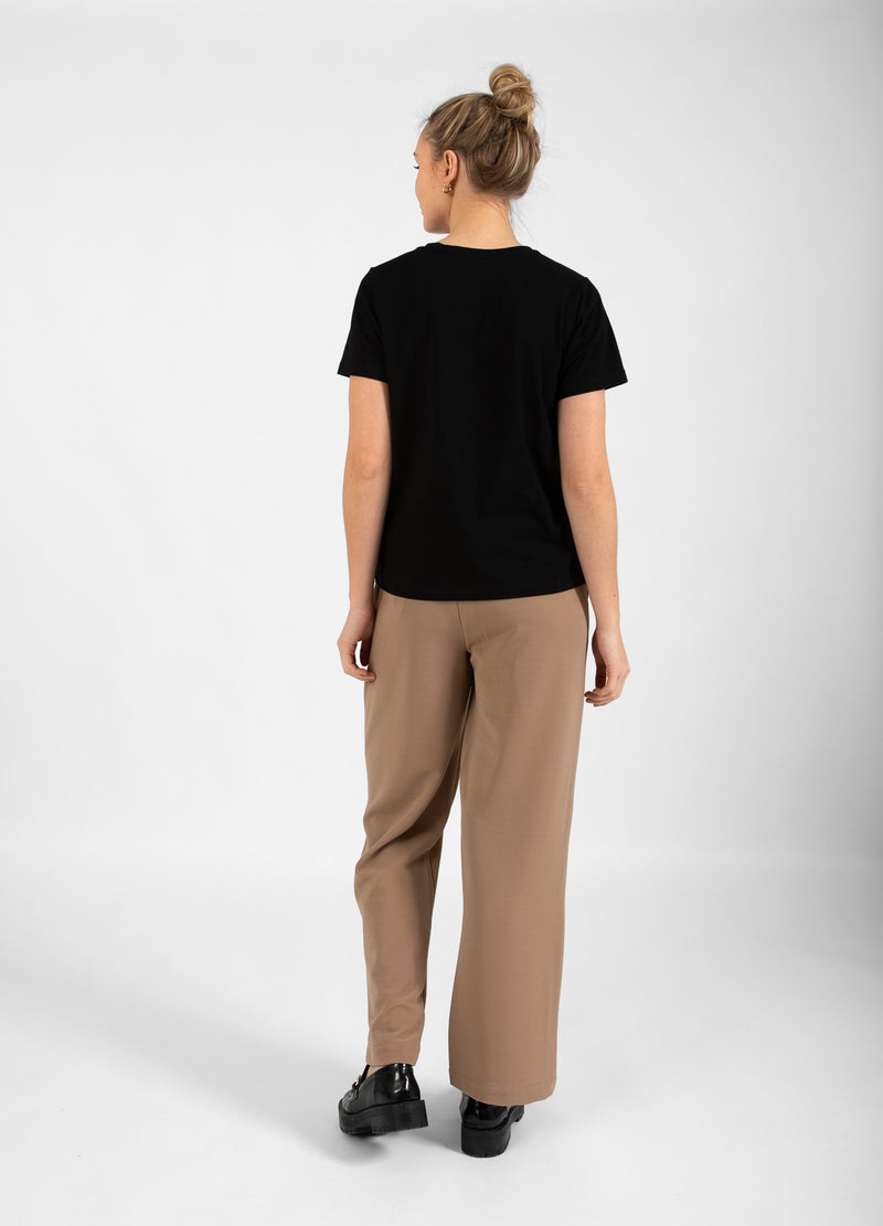 Coster Copenhagen JERSEY PANTS - SILLE FIT Pants Dark Brown - 335