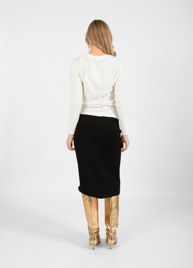 Coster Copenhagen JERSEY SKIRT WITH ZIPPER Skirt Black - 100