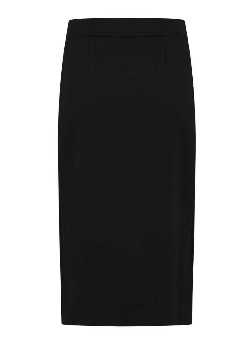 Coster Copenhagen JERSEY SKIRT WITH ZIPPER Skirt Black - 100