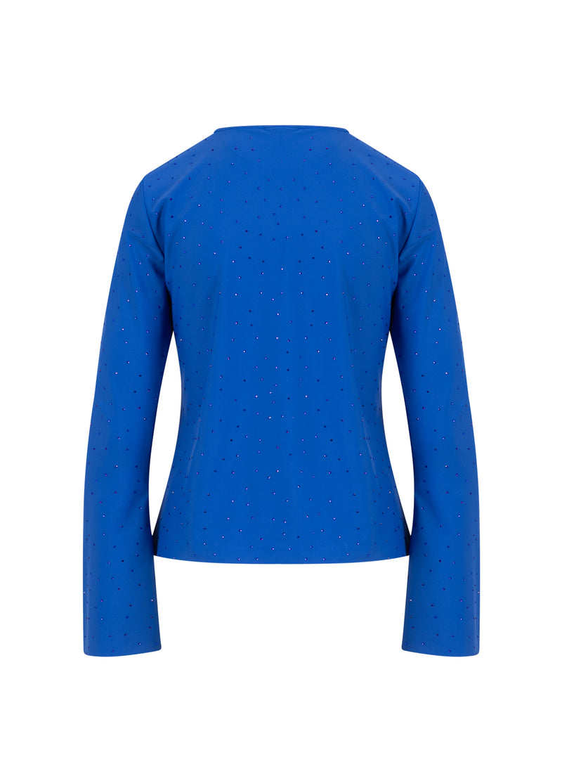 Coster Copenhagen JERSEY TOP WITH RHINESTONES Shirt/Blouse Rich blue - 583