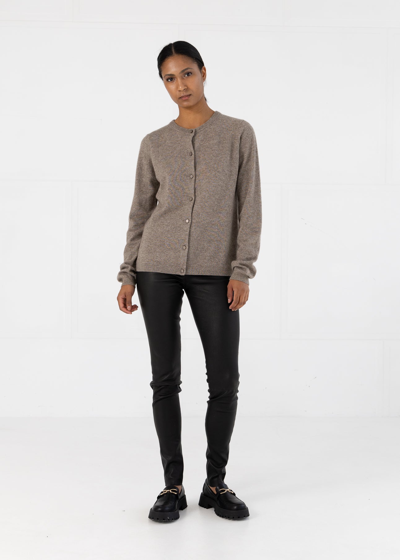 Coster Copenhagen Strømper - CC Heart Cozy Uld Strømper i Sort, Blå Melange, Off White main image 1