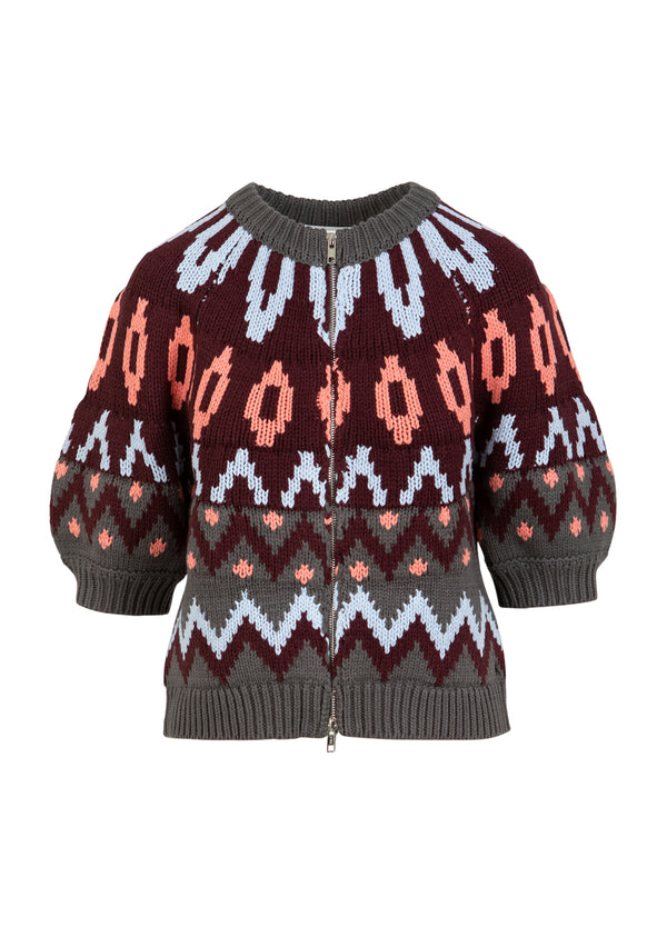 Coster Copenhagen KNITTED ZIPPER JACKET Knitwear Mix - 999