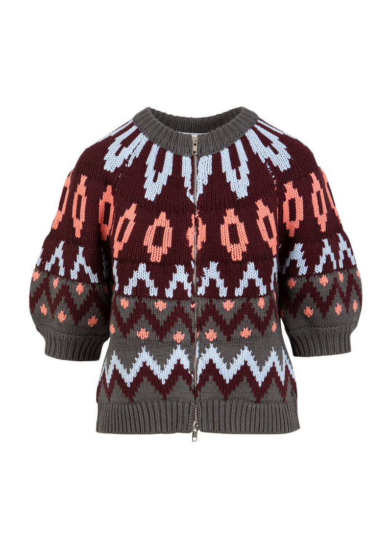 Coster Copenhagen KNITTED ZIPPER JACKET Knitwear Mix - 999