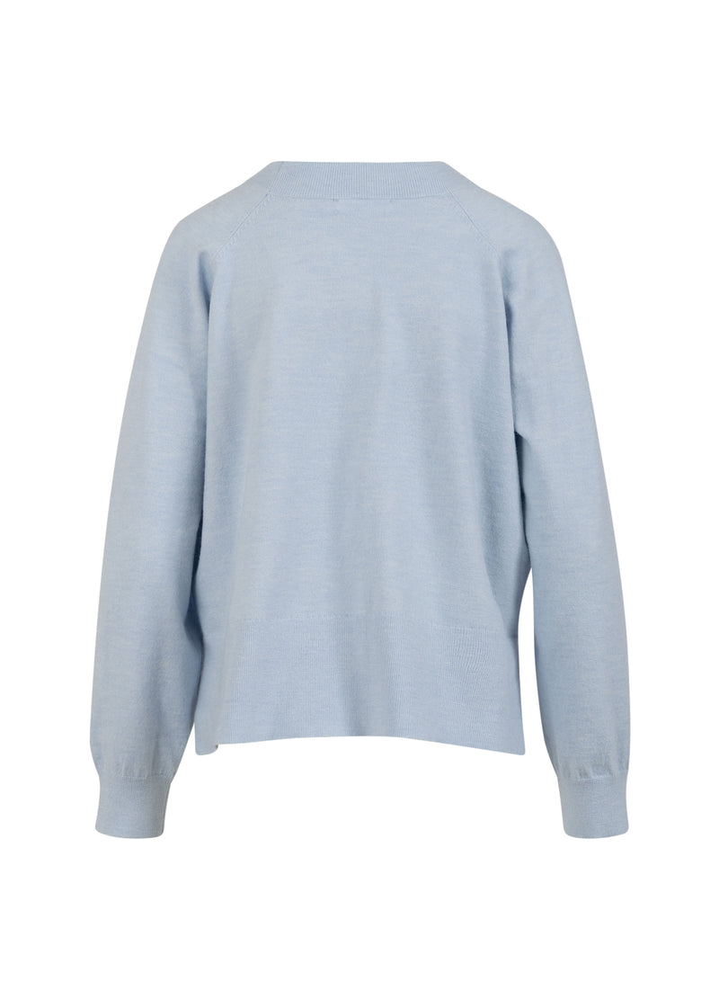 Coster Copenhagen KNIT CARDIGAN - COMFY KNIT Knitwear Ice blue - 544