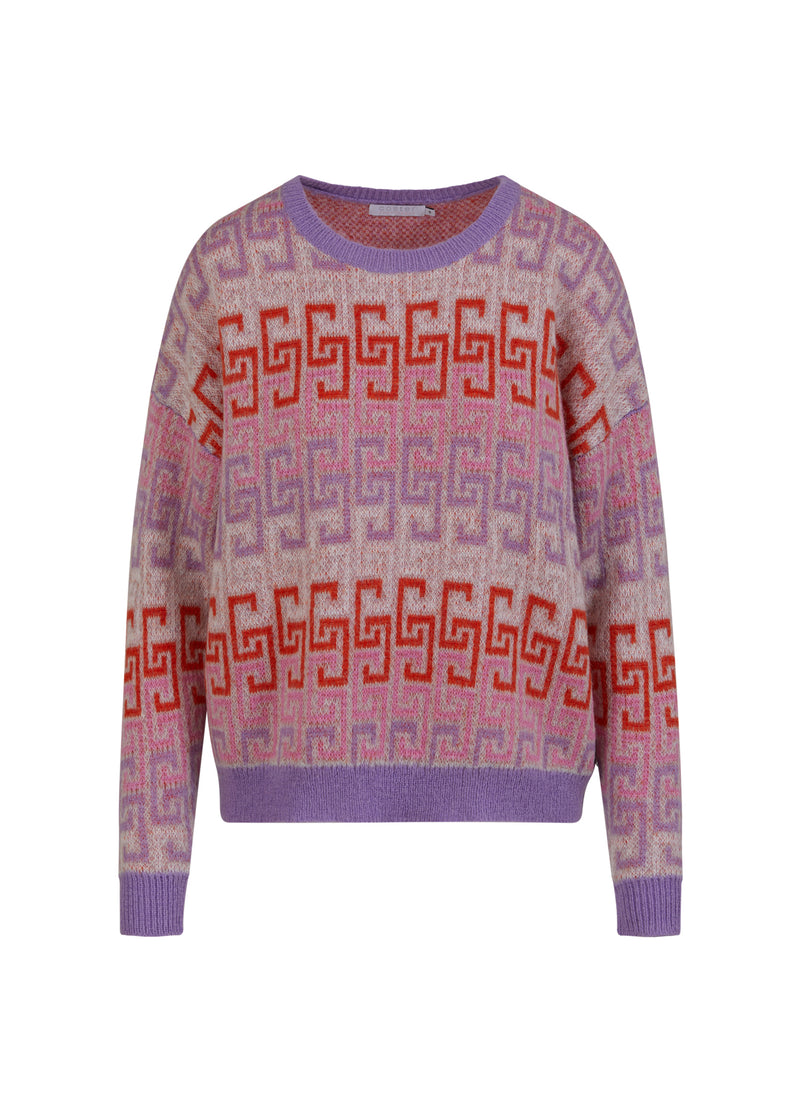 Coster Copenhagen KNIT JAQUARD WITH CC COLOR STRIPE Knitwear Colorful CC Logo - 902