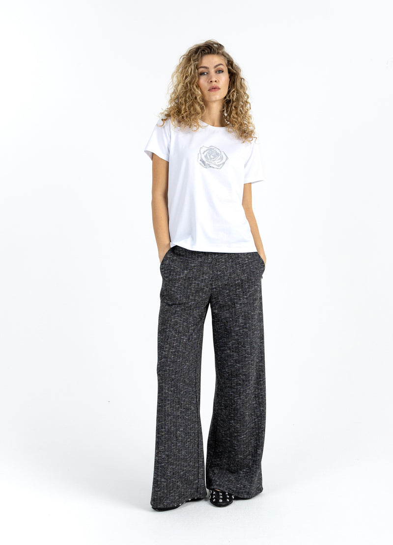 Coster Copenhagen KNIT PANTS Knitwear Black/grey mix - 106