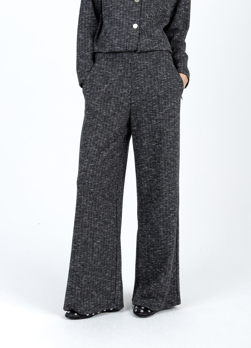 Coster Copenhagen KNIT PANTS Knitwear Black/grey mix - 106