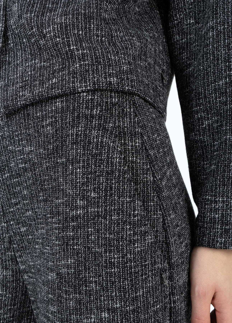 Coster Copenhagen KNIT PANTS Knitwear Black/grey mix - 106
