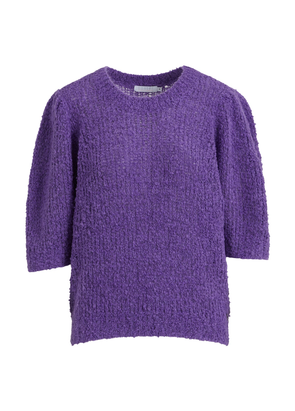 Knit with Puff Sleeves in Warm Purple Knit with Puff Sleeves in Warm Purple