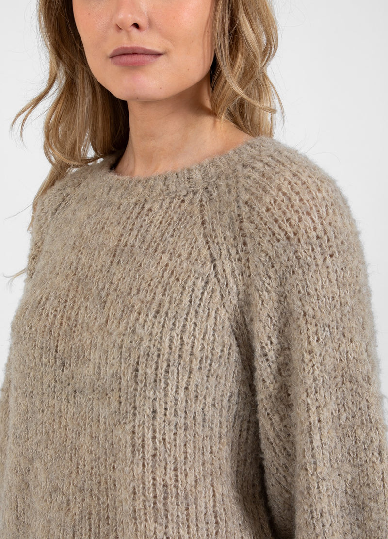 Coster Copenhagen KNIT WITH BALLOON SLEEVES Knitwear Pale sand - 885