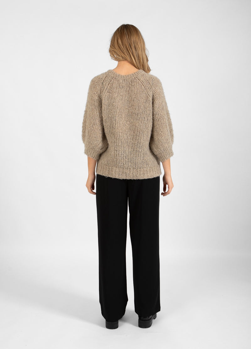 Coster Copenhagen KNIT WITH BALLOON SLEEVES Knitwear Pale sand - 885