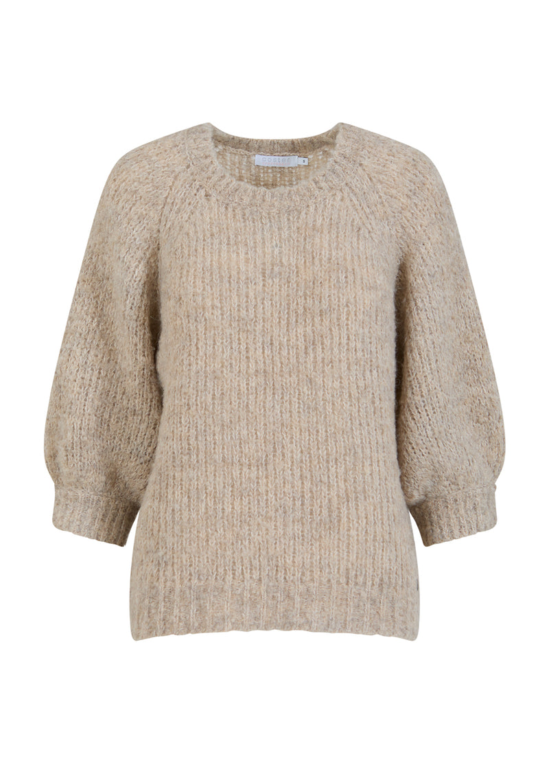 Coster Copenhagen KNIT WITH BALLOON SLEEVES Knitwear Pale sand - 885