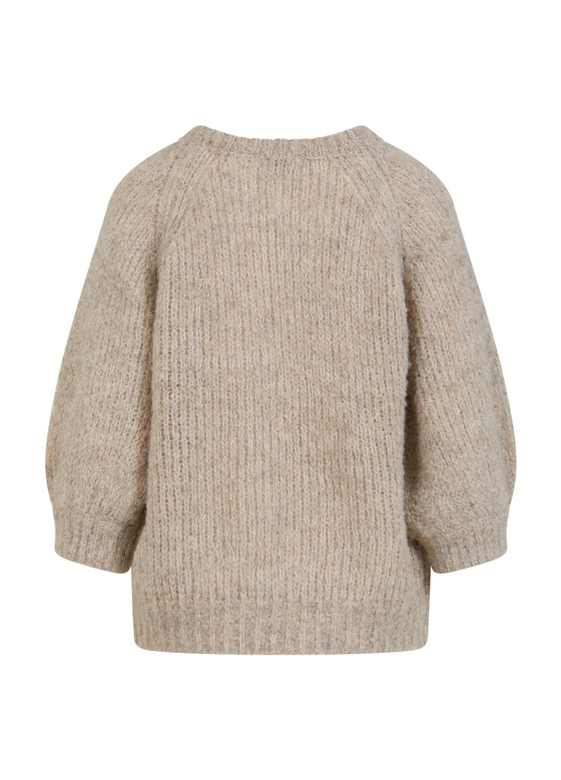 Coster Copenhagen KNIT WITH BALLOON SLEEVES Knitwear Pale sand - 885