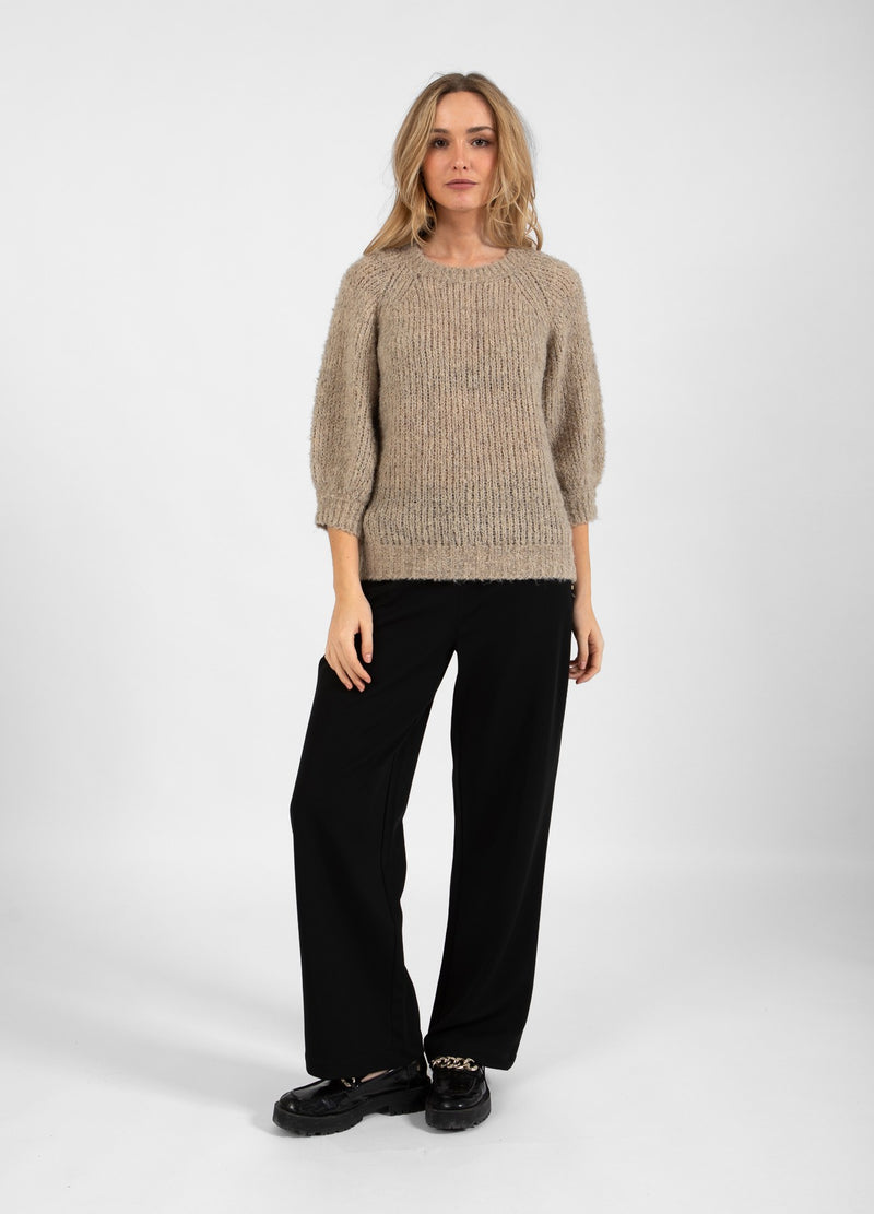 Coster Copenhagen KNIT WITH BALLOON SLEEVES Knitwear Pale sand - 885