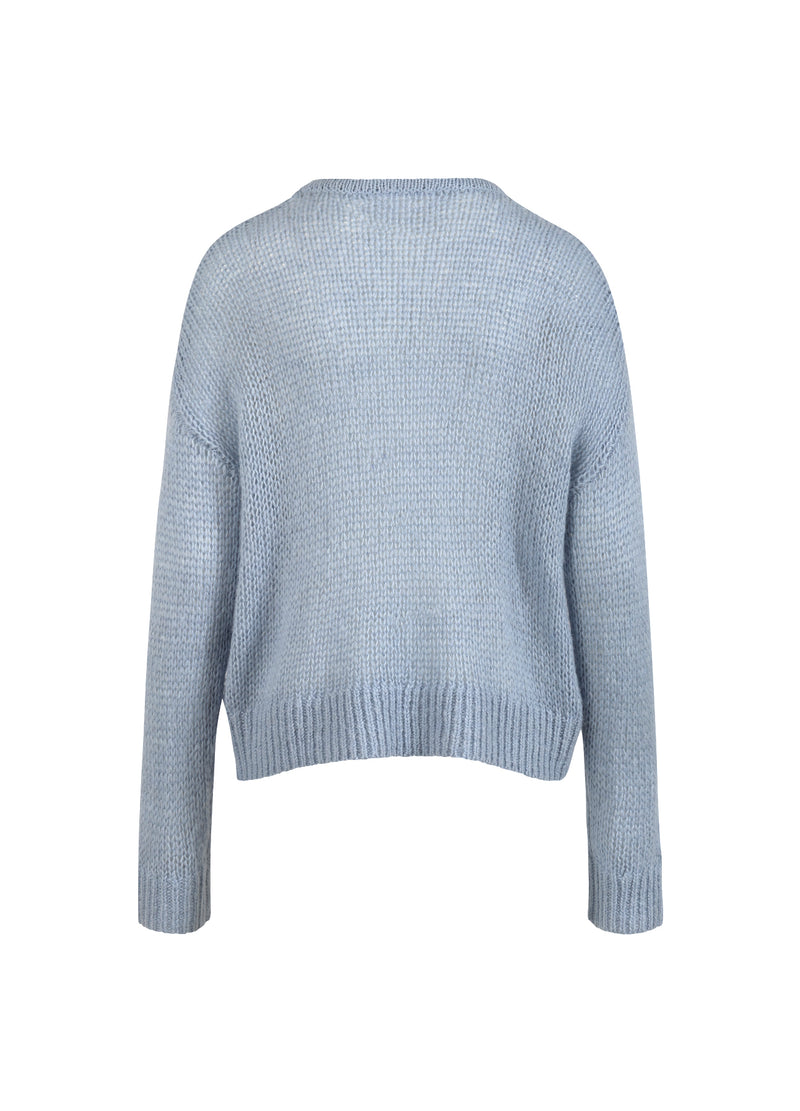 Coster Copenhagen KNIT WITH COSTER EMBLEM Knitwear Ice blue - 544