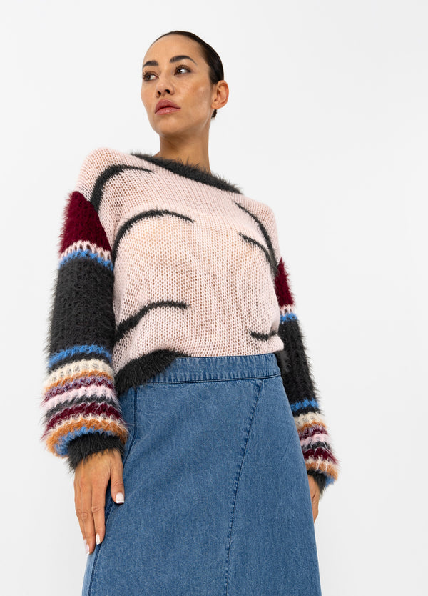 Coster Copenhagen KNIT WITH CROCHET SLEEVES Knitwear Mix - 999