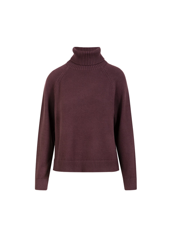 Coster Copenhagen KNIT WITH HIGH NECK IN COTTON Knitwear Bordeaux - 653