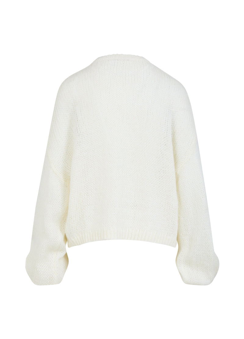 Coster Copenhagen KNIT WITH LARGE EMBLEM Knitwear Creme - 241