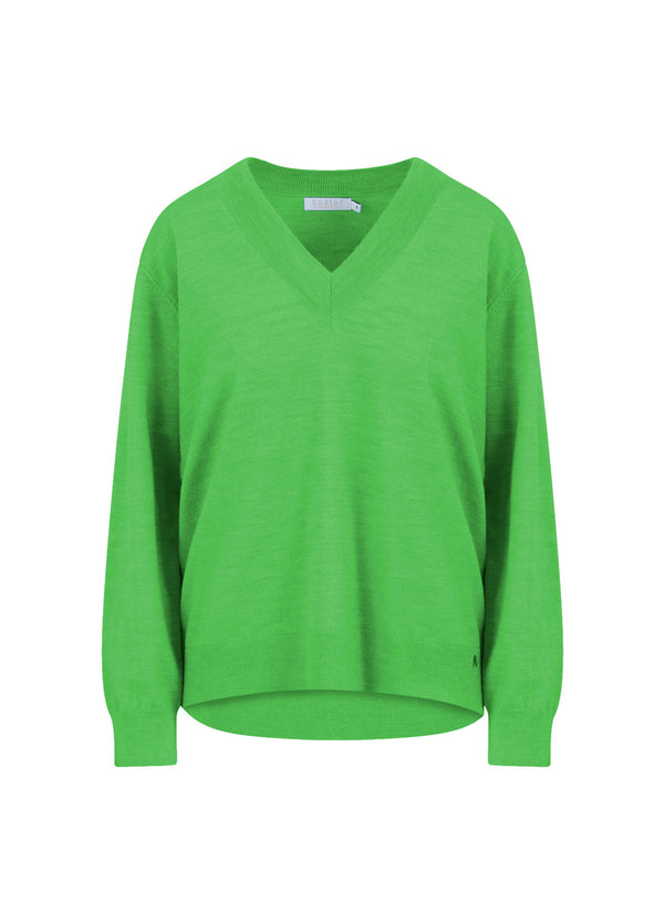 Coster Copenhagen KNIT WITH V-NECK Knitwear Forest green - 437